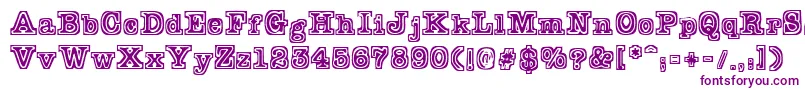Typeb Font – Purple Fonts on White Background