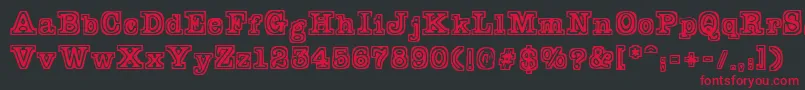 Typeb Font – Red Fonts on Black Background