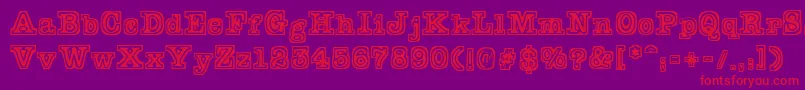 Typeb Font – Red Fonts on Purple Background