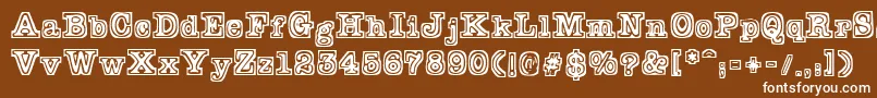 Typeb Font – White Fonts on Brown Background