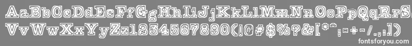 Typeb-Schriftart – Weiße Schriften auf grauem Hintergrund