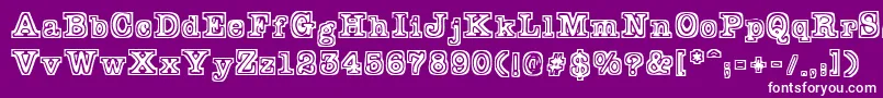 Fonte Typeb – fontes brancas em um fundo violeta