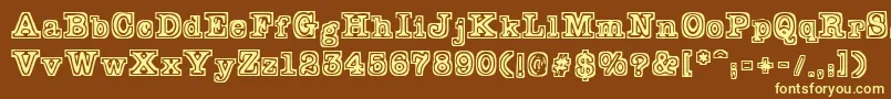 Typeb Font – Yellow Fonts on Brown Background