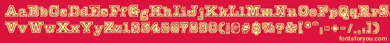 Typeb Font – Yellow Fonts on Red Background