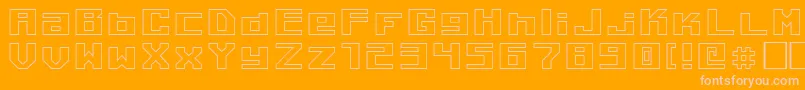 Fonte KiloOut – fontes rosa em um fundo laranja