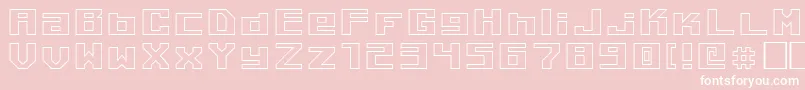 KiloOut Font – White Fonts on Pink Background