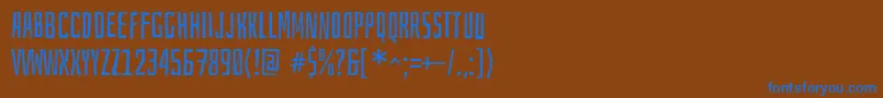 フォントBahianaRegular – 茶色の背景に青い文字