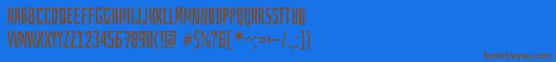 Czcionka BahianaRegular – brązowe czcionki na niebieskim tle