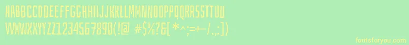 Police BahianaRegular – polices jaunes sur fond vert