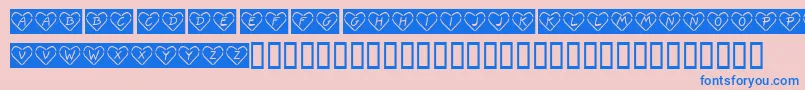 KrNeonLove Font – Blue Fonts on Pink Background