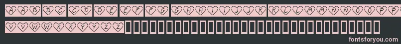 KrNeonLove Font – Pink Fonts on Black Background