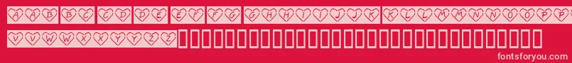 KrNeonLove Font – Pink Fonts on Red Background