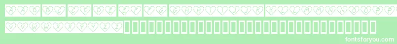 KrNeonLove Font – White Fonts on Green Background