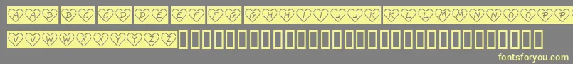 KrNeonLove Font – Yellow Fonts on Gray Background