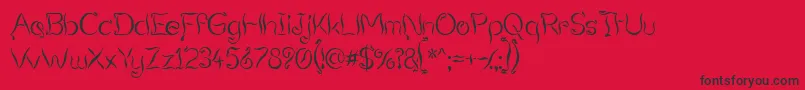 Smokteqa Font – Black Fonts on Red Background