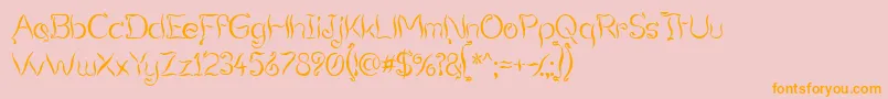 Smokteqa Font – Orange Fonts on Pink Background