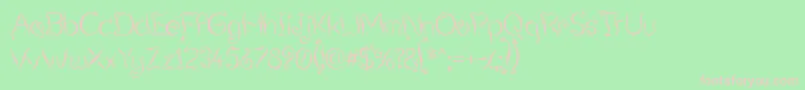 Smokteqa Font – Pink Fonts on Green Background