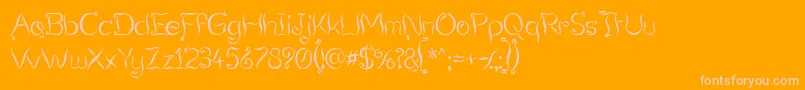 フォントSmokteqa – オレンジの背景にピンクのフォント
