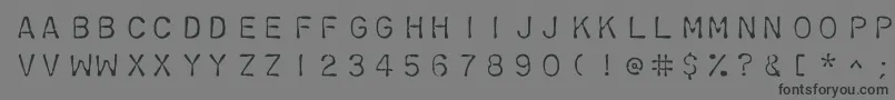 フォントChromosomelight – 黒い文字の灰色の背景