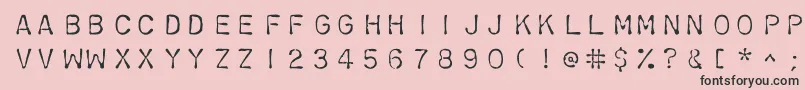 Chromosomelight-fontti – mustat fontit vaaleanpunaisella taustalla