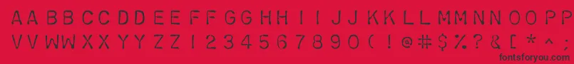 Chromosomelight Font – Black Fonts on Red Background