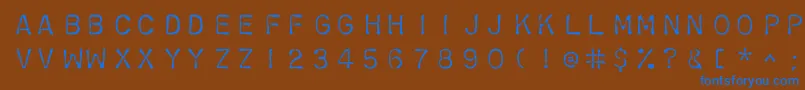 Chromosomelight Font – Blue Fonts on Brown Background