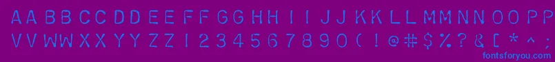 Шрифт Chromosomelight – синие шрифты на фиолетовом фоне