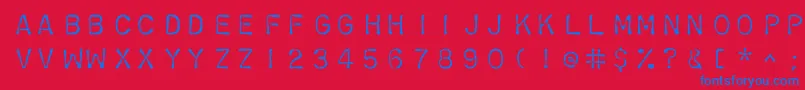 Chromosomelight-fontti – siniset fontit punaisella taustalla