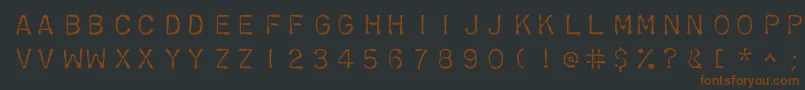 Chromosomelight-fontti – ruskeat fontit mustalla taustalla