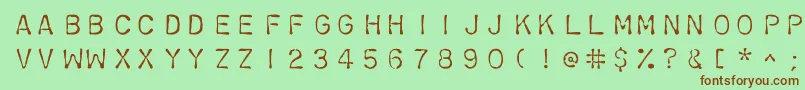 Шрифт Chromosomelight – коричневые шрифты на зелёном фоне