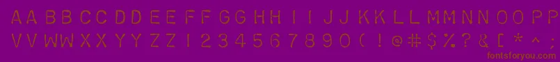 フォントChromosomelight – 紫色の背景に茶色のフォント