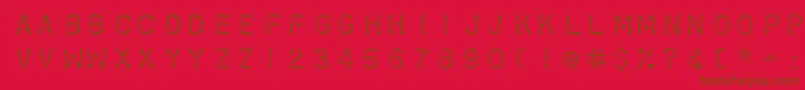Шрифт Chromosomelight – коричневые шрифты на красном фоне