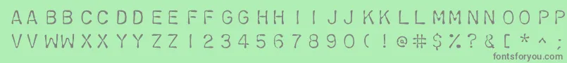 Chromosomelight Font – Gray Fonts on Green Background