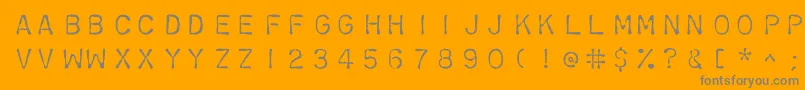 Chromosomelight-fontti – harmaat kirjasimet oranssilla taustalla