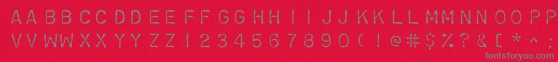 Chromosomelight Font – Gray Fonts on Red Background