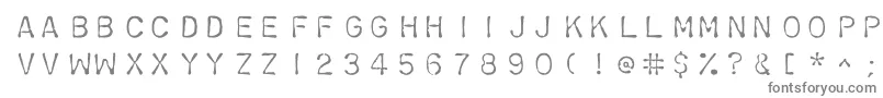 フォントChromosomelight – 白い背景に灰色の文字
