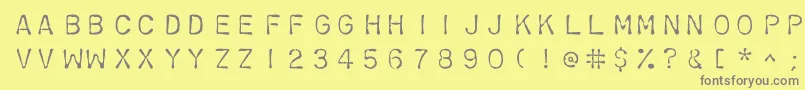 Chromosomelight Font – Gray Fonts on Yellow Background