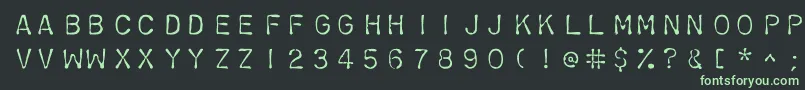 Шрифт Chromosomelight – зелёные шрифты на чёрном фоне
