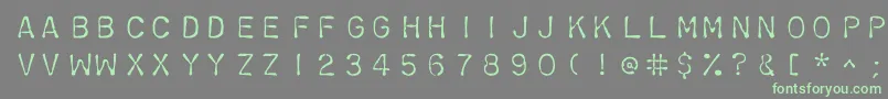 Chromosomelight Font – Green Fonts on Gray Background