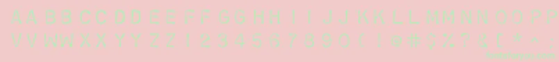 フォントChromosomelight – ピンクの背景に緑の文字