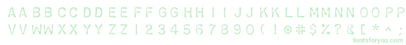 フォントChromosomelight – 白い背景に緑のフォント