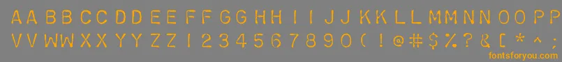 Шрифт Chromosomelight – оранжевые шрифты на сером фоне