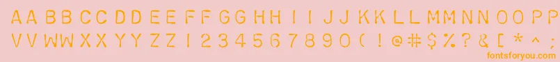 Chromosomelight Font – Orange Fonts on Pink Background