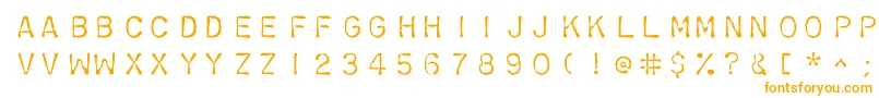 Chromosomelight-Schriftart – Orangefarbene Schriften auf weißem Hintergrund