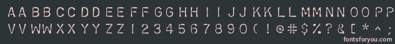 Шрифт Chromosomelight – розовые шрифты на чёрном фоне