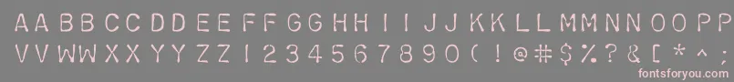 Chromosomelight-fontti – vaaleanpunaiset fontit harmaalla taustalla
