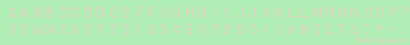 フォントChromosomelight – 緑の背景にピンクのフォント
