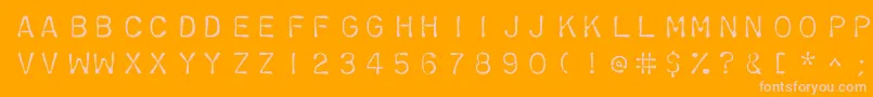 Chromosomelight-Schriftart – Rosa Schriften auf orangefarbenem Hintergrund