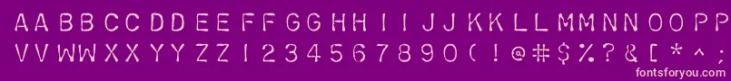 Chromosomelight-fontti – vaaleanpunaiset fontit violetilla taustalla
