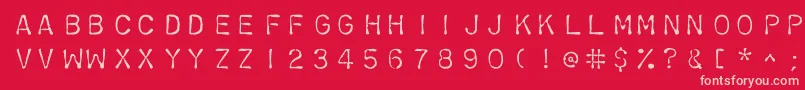 Chromosomelight Font – Pink Fonts on Red Background